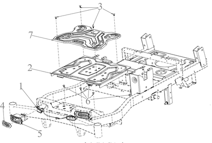 Floor Board Diagram and Parts List for ZTX4-60KH (47ASAAA8010)(2022) Cub Cadet Lawn Tractor